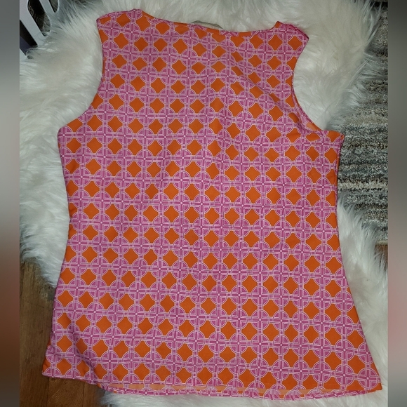 Banana Republic Pink and Orange Smocked Tank Top - Picture 6 of 8